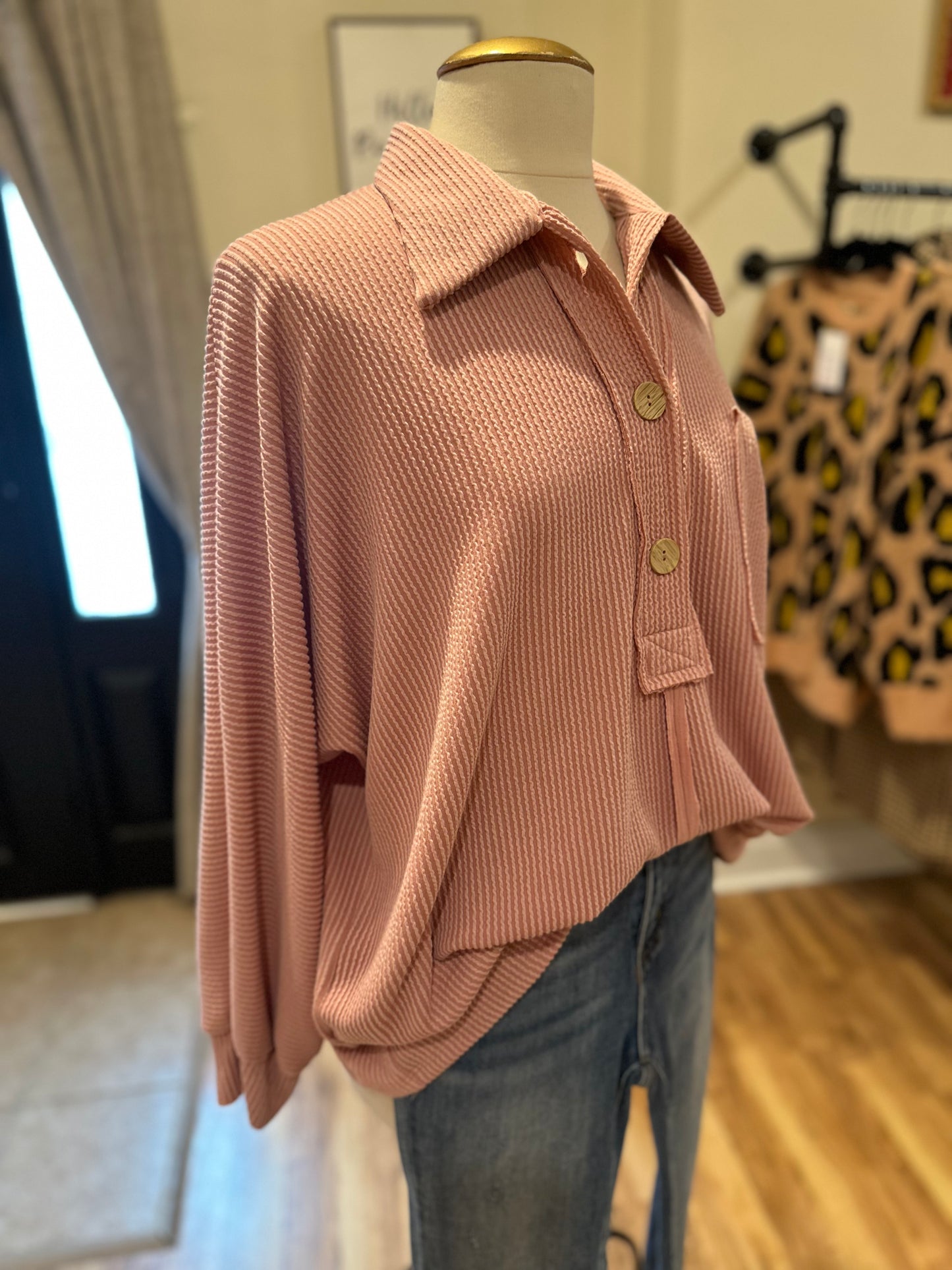 Pixi & Ivy Corded Top in Pink