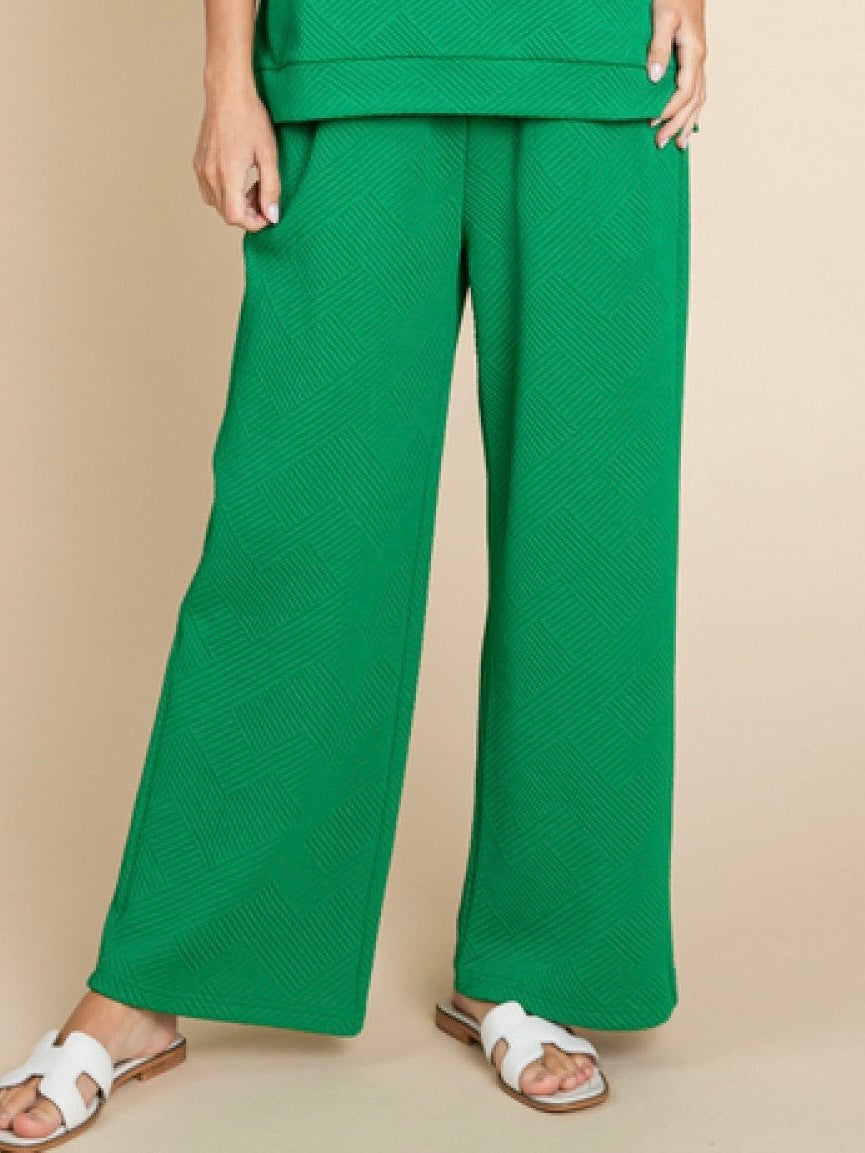 Textured Pants in Green