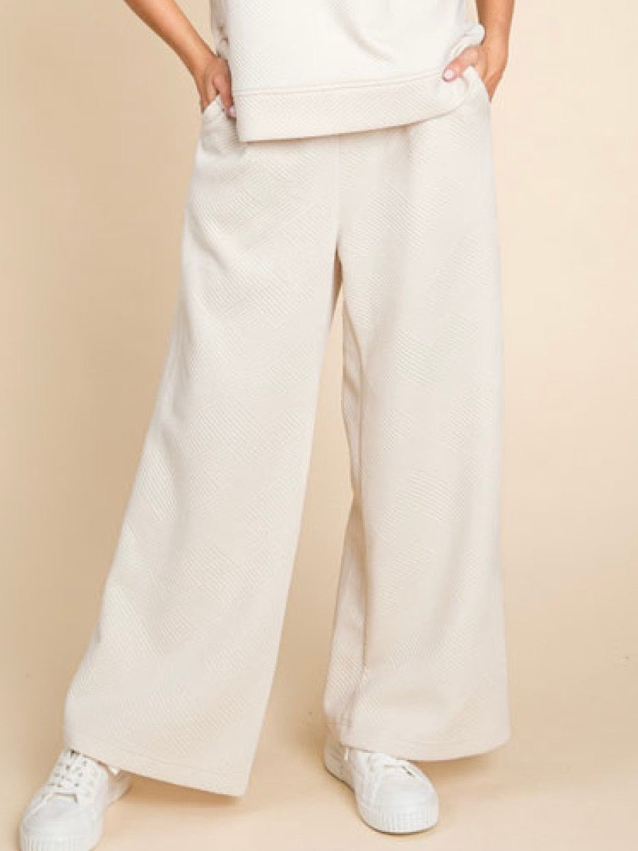 Textured Pants in Ivory