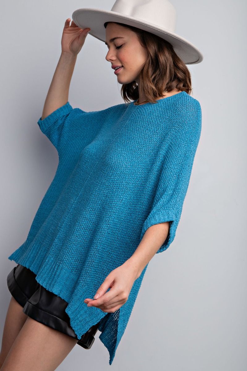 It's a Breeze Sweater in Faded Teal